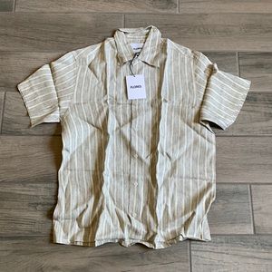 Flores stripe shirt sleeve button front shirt